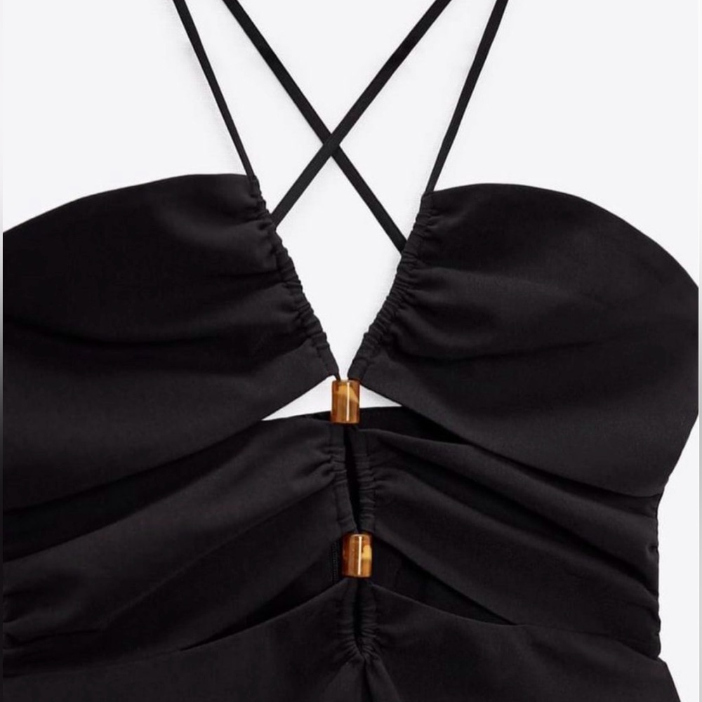 ZARA BEADED MIDI DRESS - Picture 5 of 11